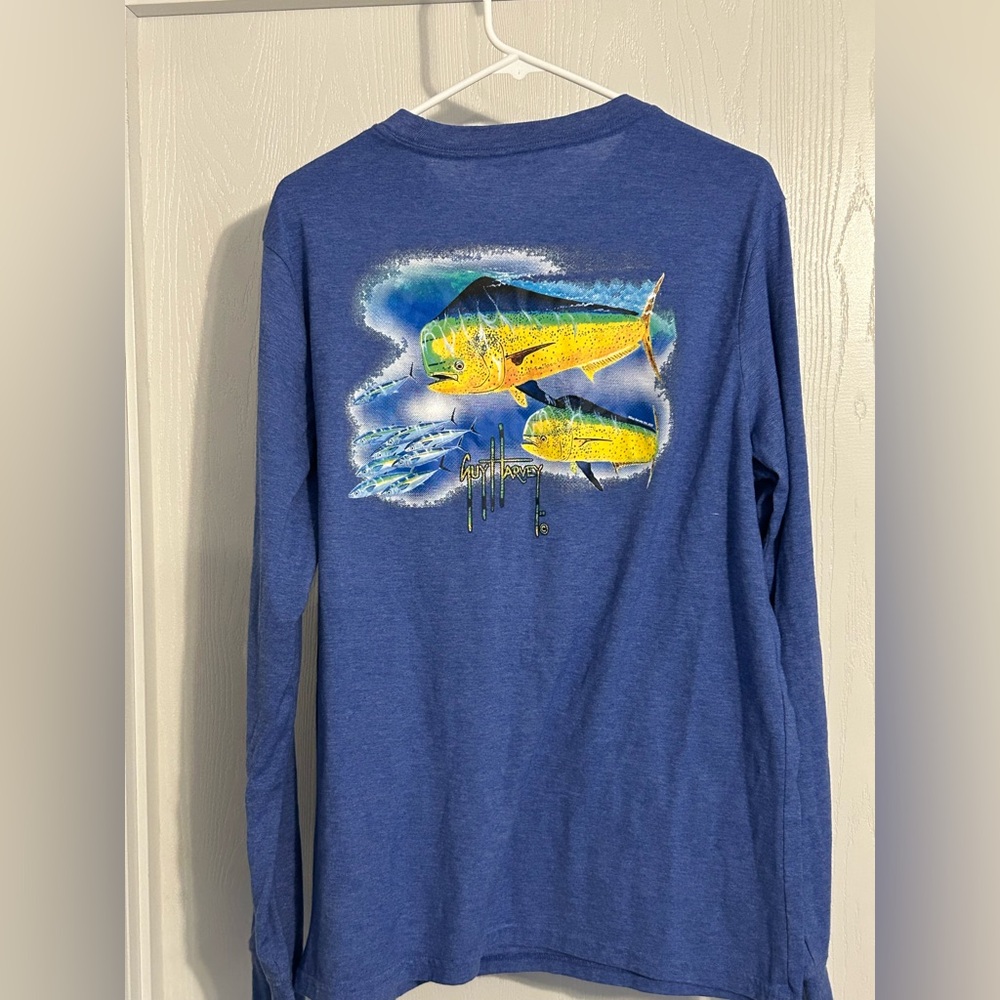 Guy Harvey | Classic Blue Long Sleeve Tee | Size Large - Picture 5 of 5